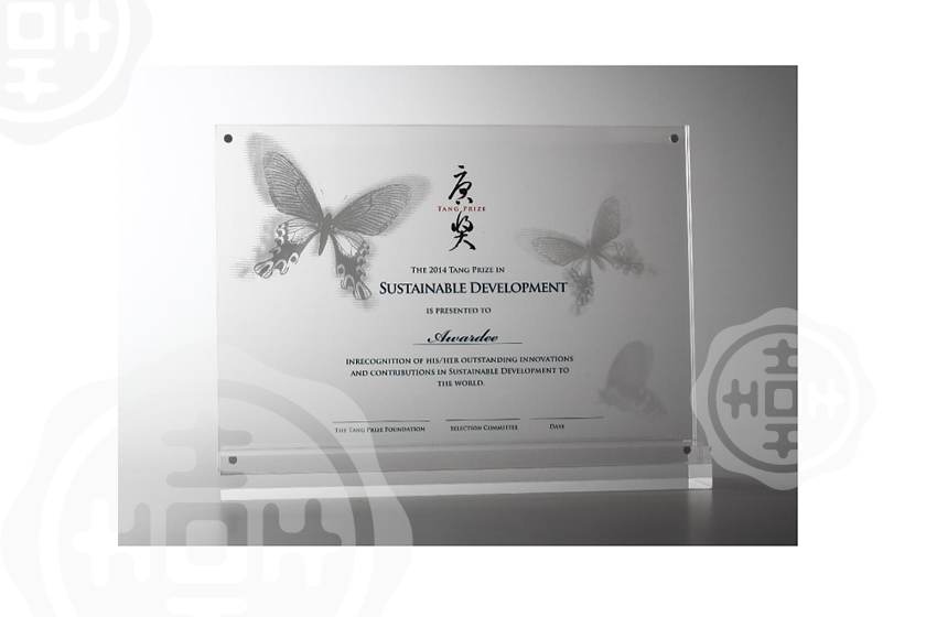 喆喆創意 平面視覺設計 - 唐獎證書設計《佳作》